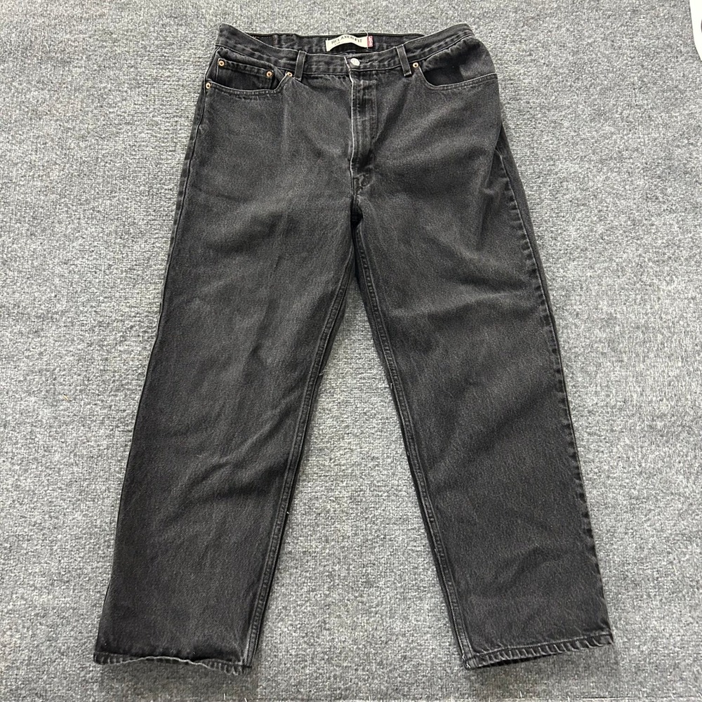 Levi's Jeans Mens Size 40 Black 550 Relaxed Fit Tapered Leg Cotton Denim Casual
